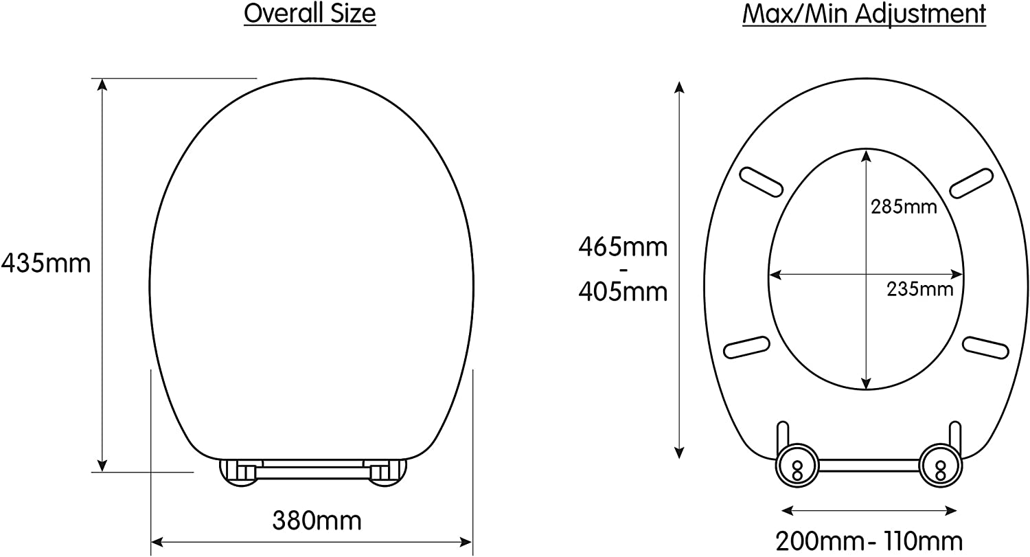 Croydex WL601222H Tahoe Flexi Fit White Toilet Seat, Always Fits