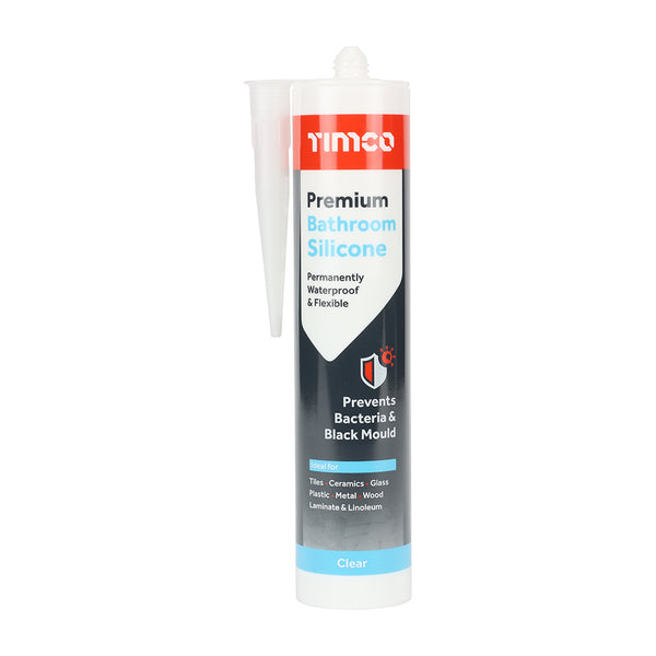 Timco Premium Bathroom Silicone Clear 300ml