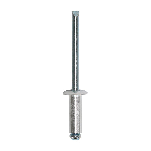 Timco Dome Head Rivets - Aluminium 3.2 x 6 - 104 Pieces