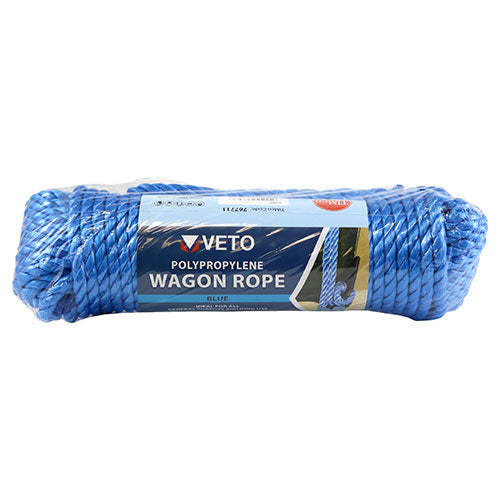 Timco Wagon Rope - Blue Polypropylene 9mm x 27m