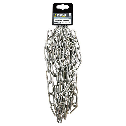 Timco Welded Link Chain - Hot Dipped Galvanised 8 x 52mm