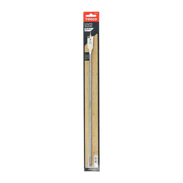 Timco Long Flat Wood Bit 18.0 x 400