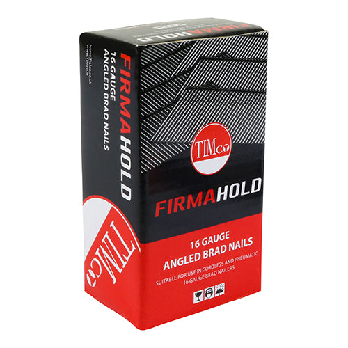 Timco FirmaHold Collated Brad Nails - 16 Gauge - Angled - A2 Stainless Steel 16g x 50 - 2000 Pieces