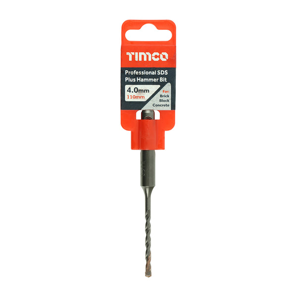 Timco Professional SDS Plus Hammer Bit 4.0 x 110