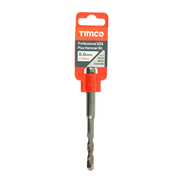 Timco Professional SDS Plus Hammer Bit 8.0 x 110