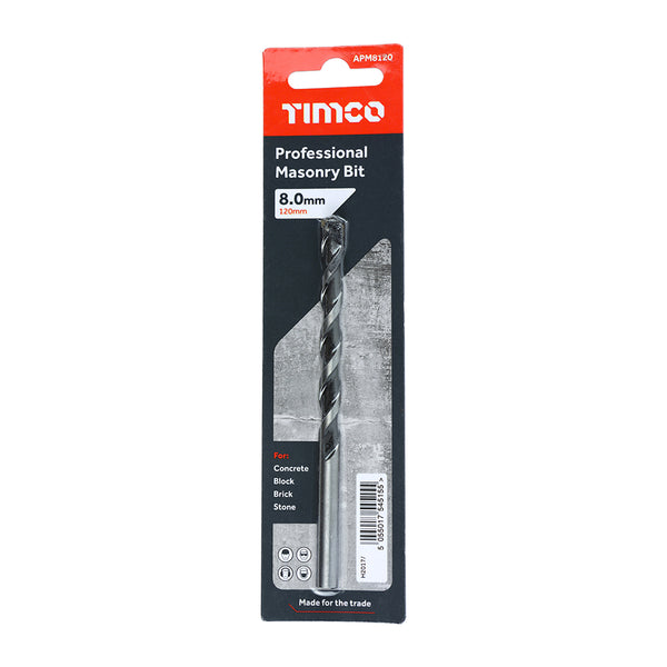 Timco Professional Masonry Bit 8.0 x 120