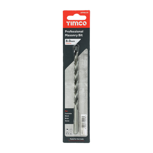 Timco Professional Masonry Bit 8.0 x 150