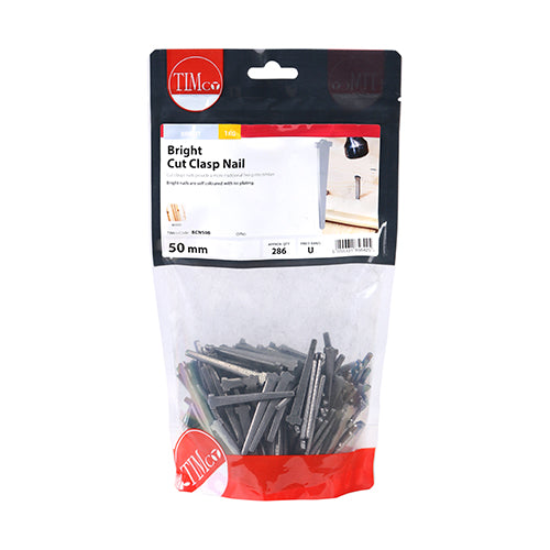 Timco Cut Clasp Nails - Bright 50mm