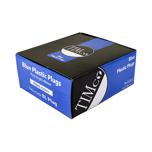 Timco Plastic Plugs - Blue 48mm - 40 Pieces