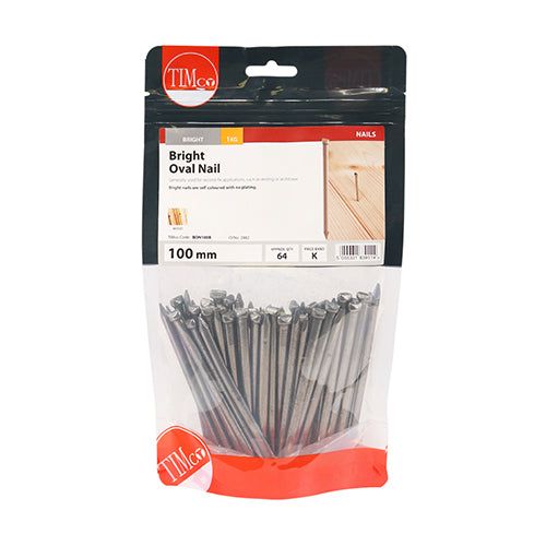 Timco Oval Nails - Bright 100mm