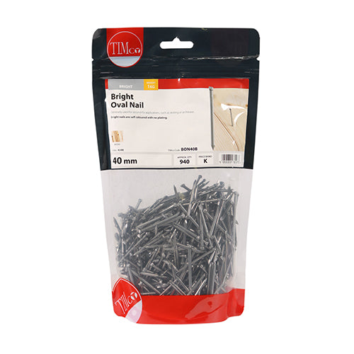 Timco Oval Nails - Bright 40mm