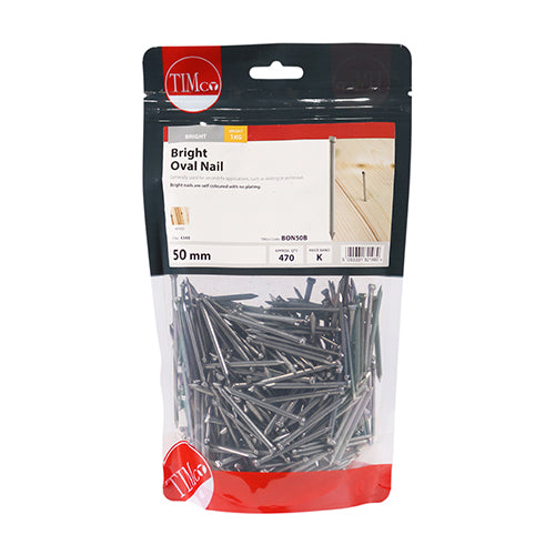 Timco Oval Nails - Bright 50mm