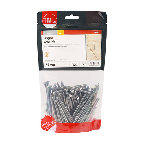 Timco Oval Nails - Bright 75mm