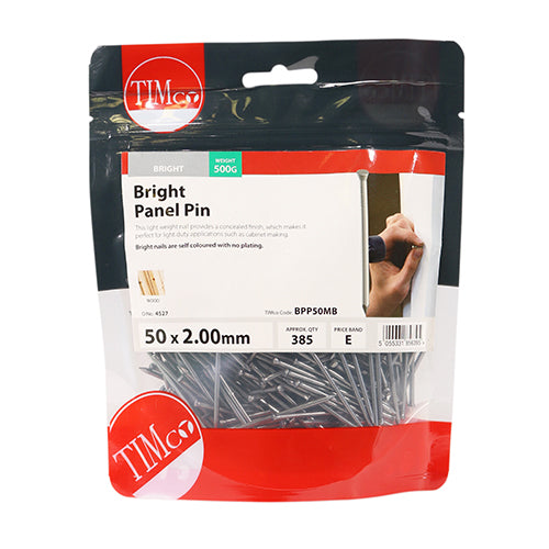 Timco Panel Pins - Bright 50 x 2.00 - 0.5 Kilograms