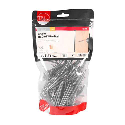 Timco Round Wire Nails - Bright 75 x 3.75