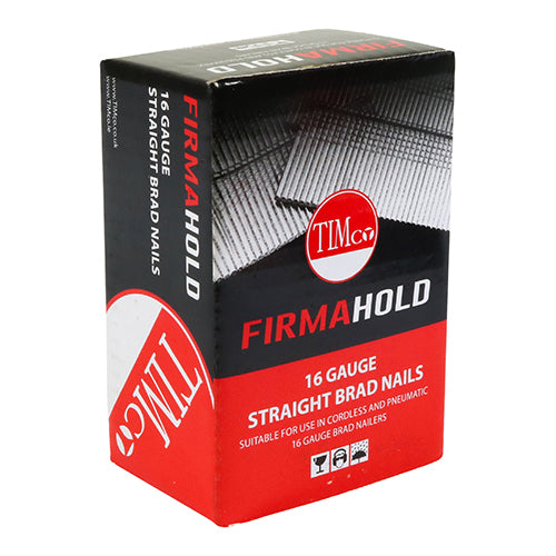 Timco FirmaHold Collated Brad Nails - 16 Gauge - Straight - A2 Stainless Steel 16g x 25 - 2000 Pieces