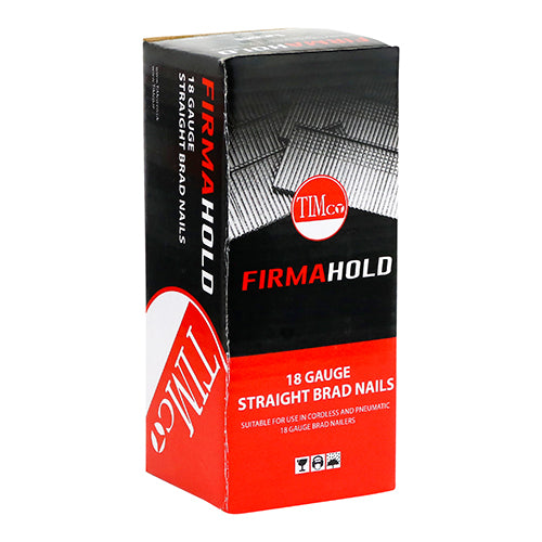Timco FirmaHold Collated Brad Nails - 18 Gauge - Straight - A2 Stainless Steel 18g x 25 - 5000 Pieces