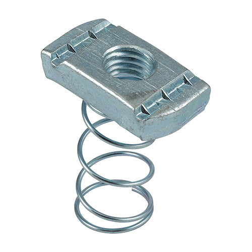 Timco Channel Nuts Long Spring - Zinc M12 - 100 Pieces