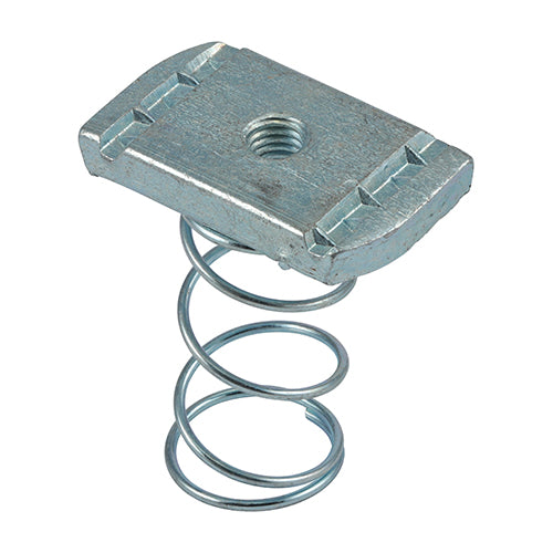 Timco Channel Nuts Long Spring - Zinc M6 - 100 Pieces