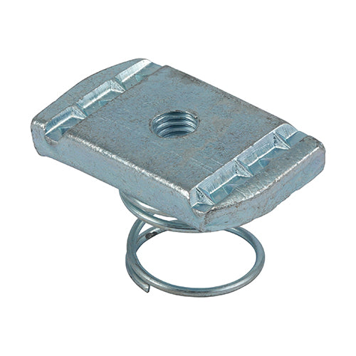 Timco Channel Nuts Short Spring - Zinc M6 - 100 Pieces