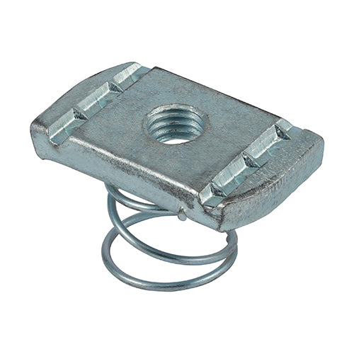 Timco Channel Nuts Short Spring - Zinc M8 - 100 Pieces