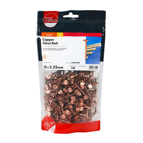 Timco Clout Nails - Copper 35 x 3.35