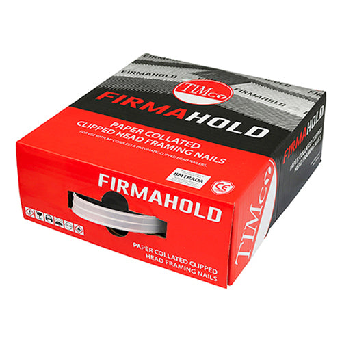 Timco FirmaHold Collated Clipped Head Nails - Trade Pack - Part Ring Shank - FirmaGalv + 3.1 x 90 - 2200 Pieces