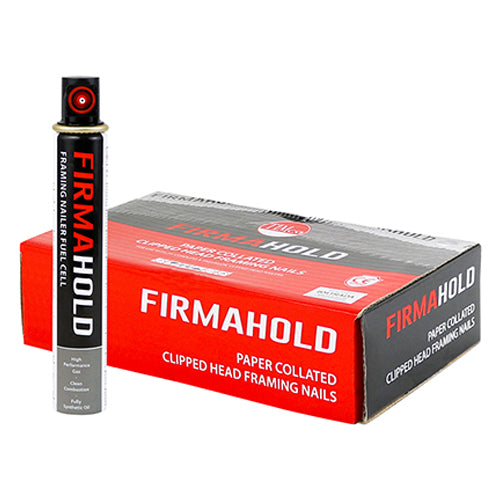 Timco Firmahold Clipped Head Collated Nails & Fuel Cells - Retail Pack - Ring Shank - A2 Stainless Steel 2.8 x 50/1CFC - 1100 Pieces