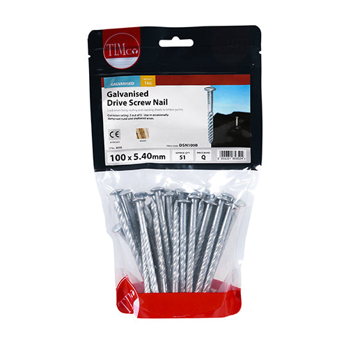 Timco Drive Screws - Galvanised 100 x 5.40