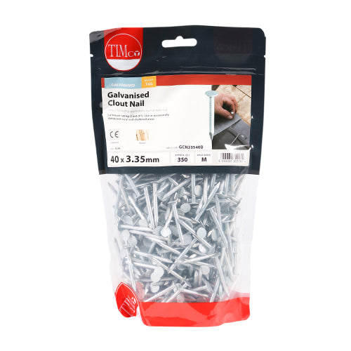 Timco Clout Nails - Galvanised 40 x 3.35