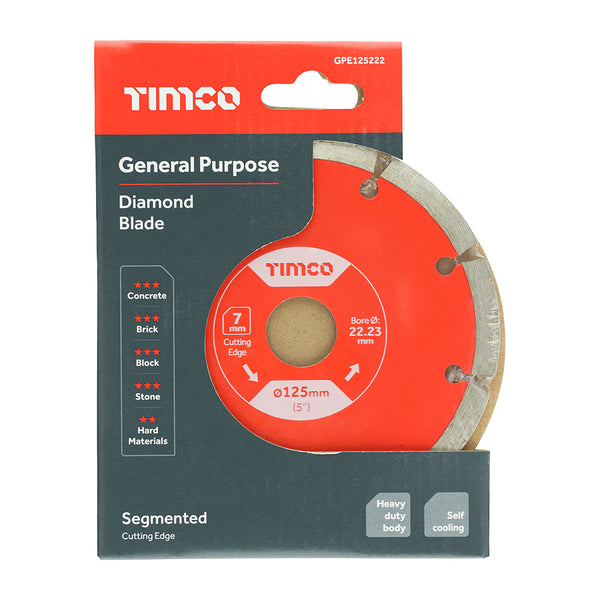 Timco Premium Diamond Blade Segmented 125 x 22.2