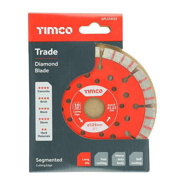 Timco Trade Diamond Blade - Segmented 125 x 22.2