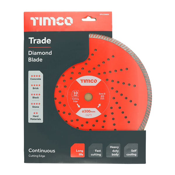 Timco Trade Diamond Blade  - Continuous 300 x 20.0