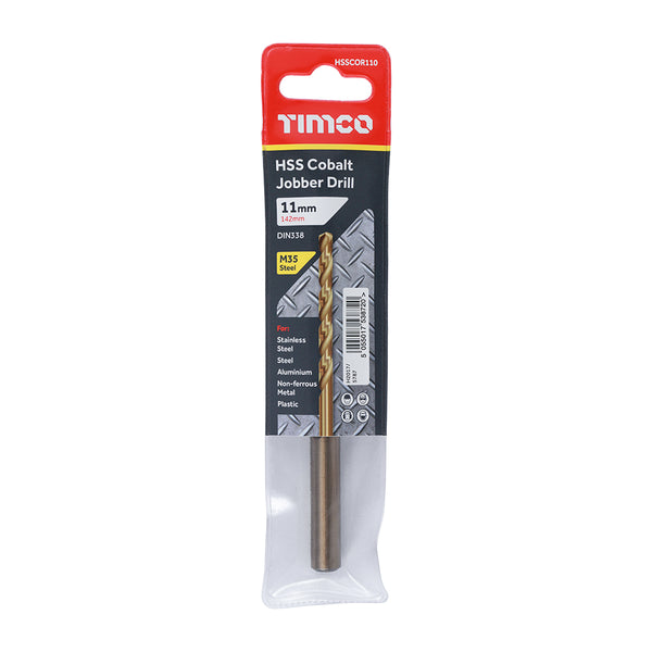 Timco Ground Jobber Drills - Cobalt M35 11.0mm