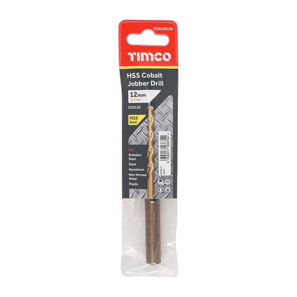 Timco Ground Jobber Drills - Cobalt M35 12.0mm