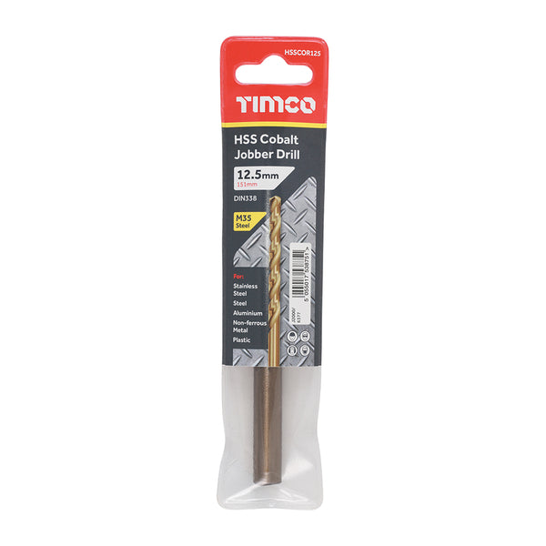 Timco Ground Jobber Drills - Cobalt M35 12.5mm