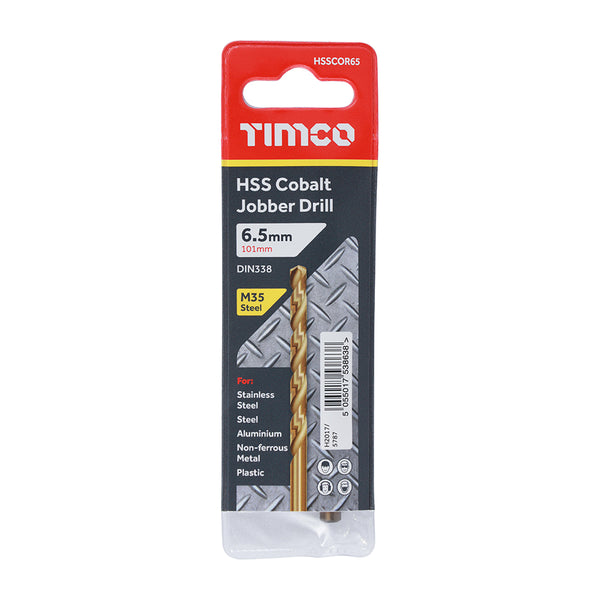 Timco Ground Jobber Drills - Cobalt M35 6.5mm