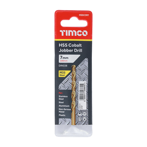 Timco Ground Jobber Drills - Cobalt M35 7.0mm