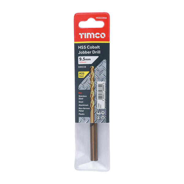 Timco Ground Jobber Drills - Cobalt M35 9.5mm