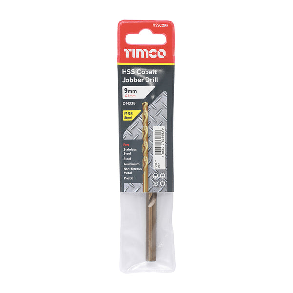 Timco Ground Jobber Drills - Cobalt M35 9.0mm