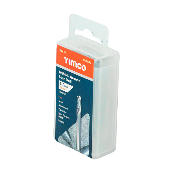 Timco Ground Jobber Drills - HSS M2 5.5mm - 10 Pieces