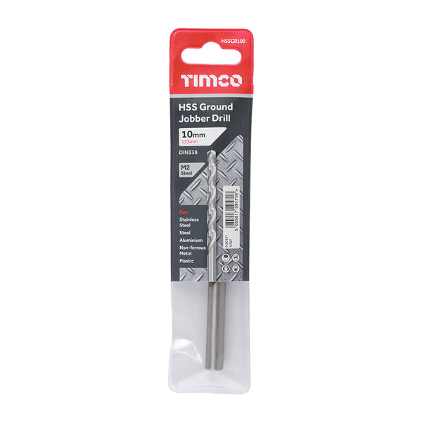 Timco Ground Jobber Drills - HSS M2 10.0mm