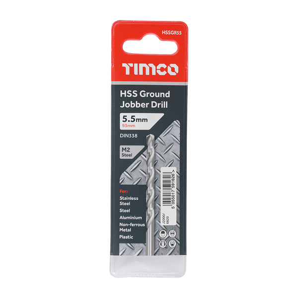 Timco Ground Jobber Drills - HSS M2 5.5mm