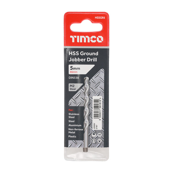 Timco Ground Jobber Drills - HSS M2 5.0mm