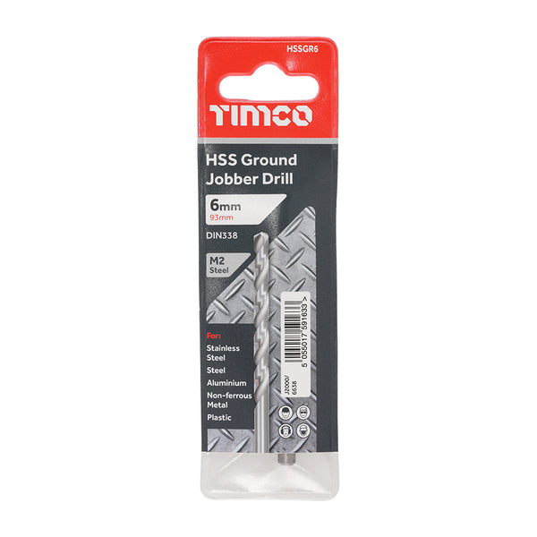 Timco Ground Jobber Drills - HSS M2 6.0mm