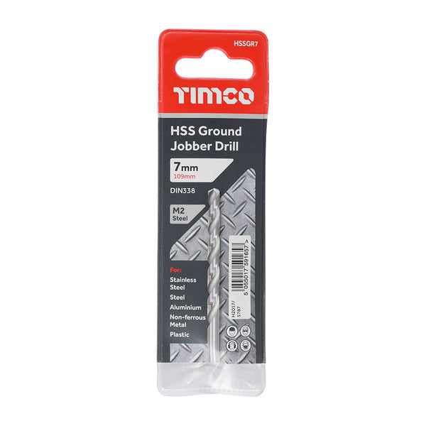 Timco Ground Jobber Drills - HSS M2 7.0mm