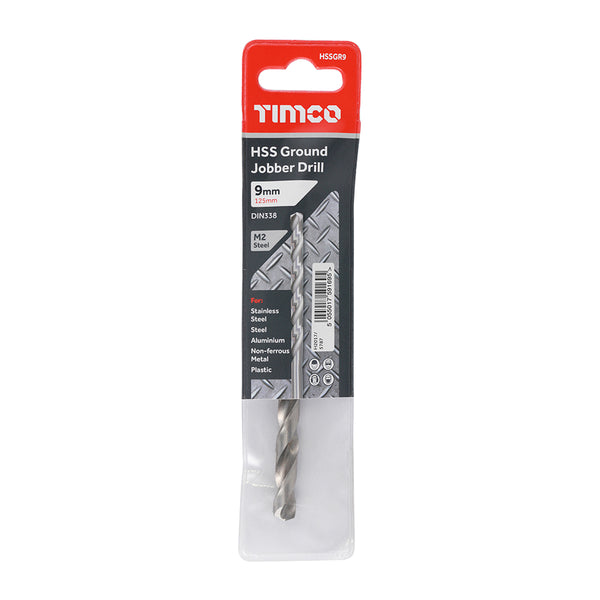 Timco Ground Jobber Drills - HSS M2 9.0mm