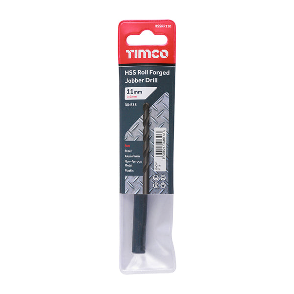 Timco Roll Forged Jobber Drills - HSS 11.0mm - 5 Pieces