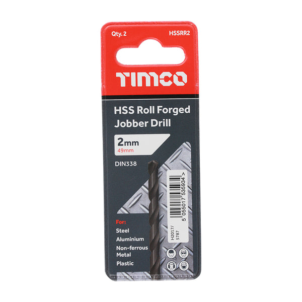 Timco Roll Forged Jobber Drills - HSS 2.0mm - 10 Pieces