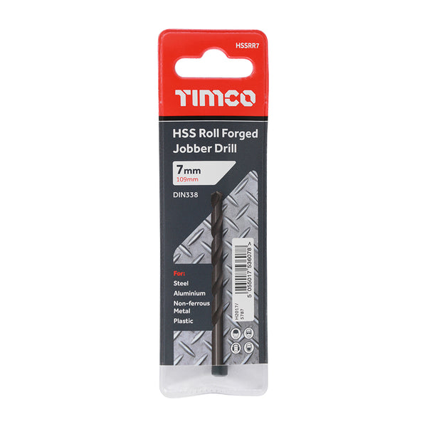 Timco Roll Forged Jobber Drills - HSS 7.0mm - 10 Pieces